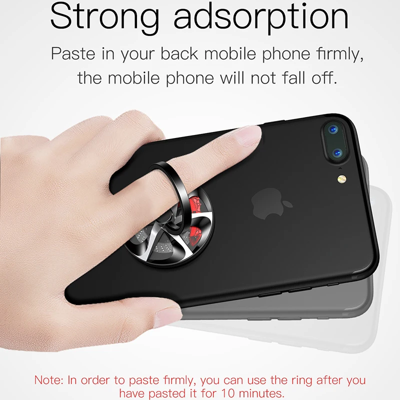 Baseus Gyro Finger Ring Holder Hand Spinner Rotary Rotation Metal Mobile Phone Holder Stand For iPhone Samsung Phone Ring Holder