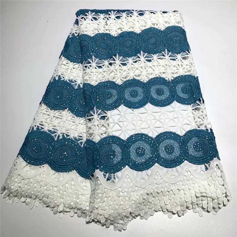 New Arrival African Lace Fabric Embroidery Net High Quality French Guipure With Stones For Party Dress ZQA116-2 | Дом и сад