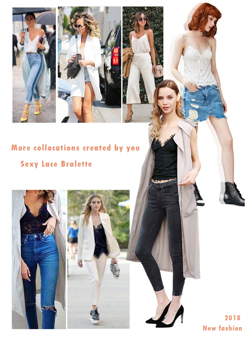 Fashion Bralette Sexy Lace Bra For Women Wireless Bra Backless Lingerie Racerback Sleep Charm Long Line Wire Free Underwear New