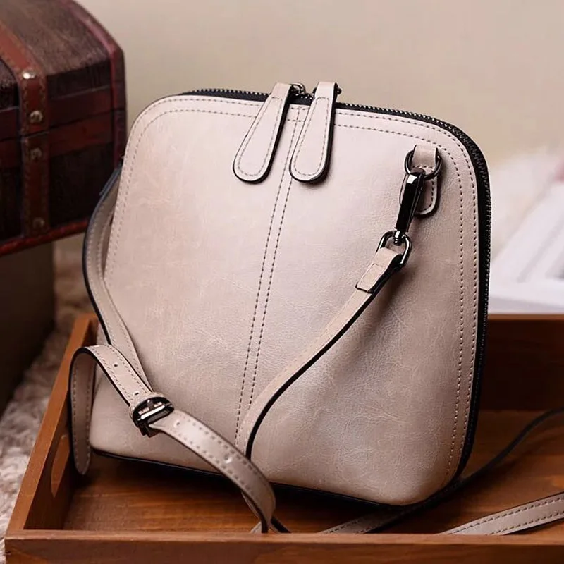 HOT! ladies&#39; genuine leather handbag fashion women&#39;s shoulder bags brand shell crossbody bag ...