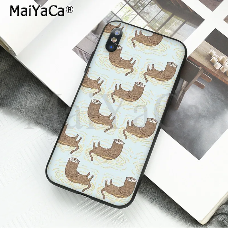 MaiYaCa животное выдра ТПУ силиконовый черный чехол для телефона для iphone 11 pro X XS MAX 66S 7 7plus 8 8Plus 5S SE XR