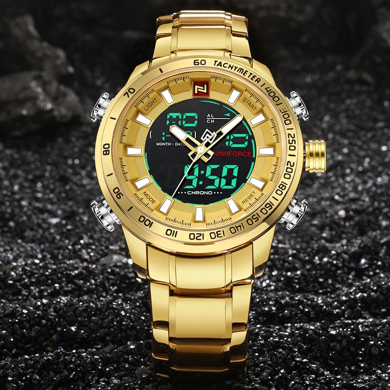 NAVIFORCE Military Sports Watches Men Luxury Top Brand Digital Quartz Watch Men's Waterproof Wrist Watch Clock Relogio Masculino 2