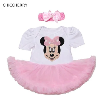 

Fantasia Minnie Newborn Baby Girl Clothes Sets Kids Lace Petti Romper Dress Headband Infant Clothing Conjunto Infantil Menina