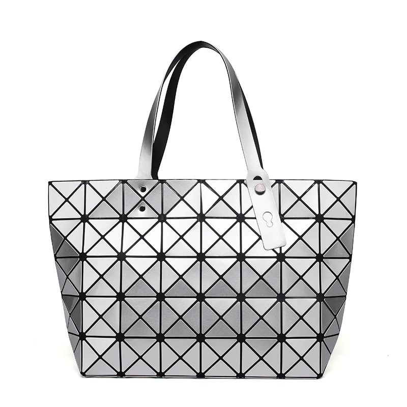 

2016 Bao Bao Women Pearl Bag Lattice Tote Geometry Quilted Shoulder Bag Japan Brand Bling Bling Diamond Fold Sac Bags Handbags