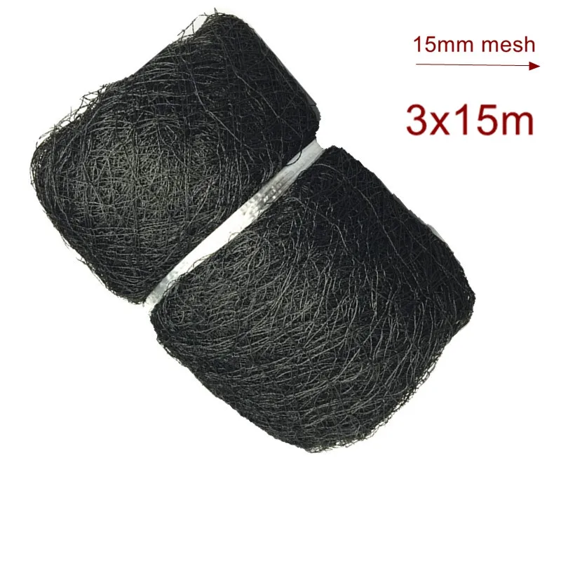 Batawa 3x15 м Mesh15mm 1 шт. 110D/2ply фруктовый сад сельскохозяйственная птица летучая мышь захват ловли Туман Чистая