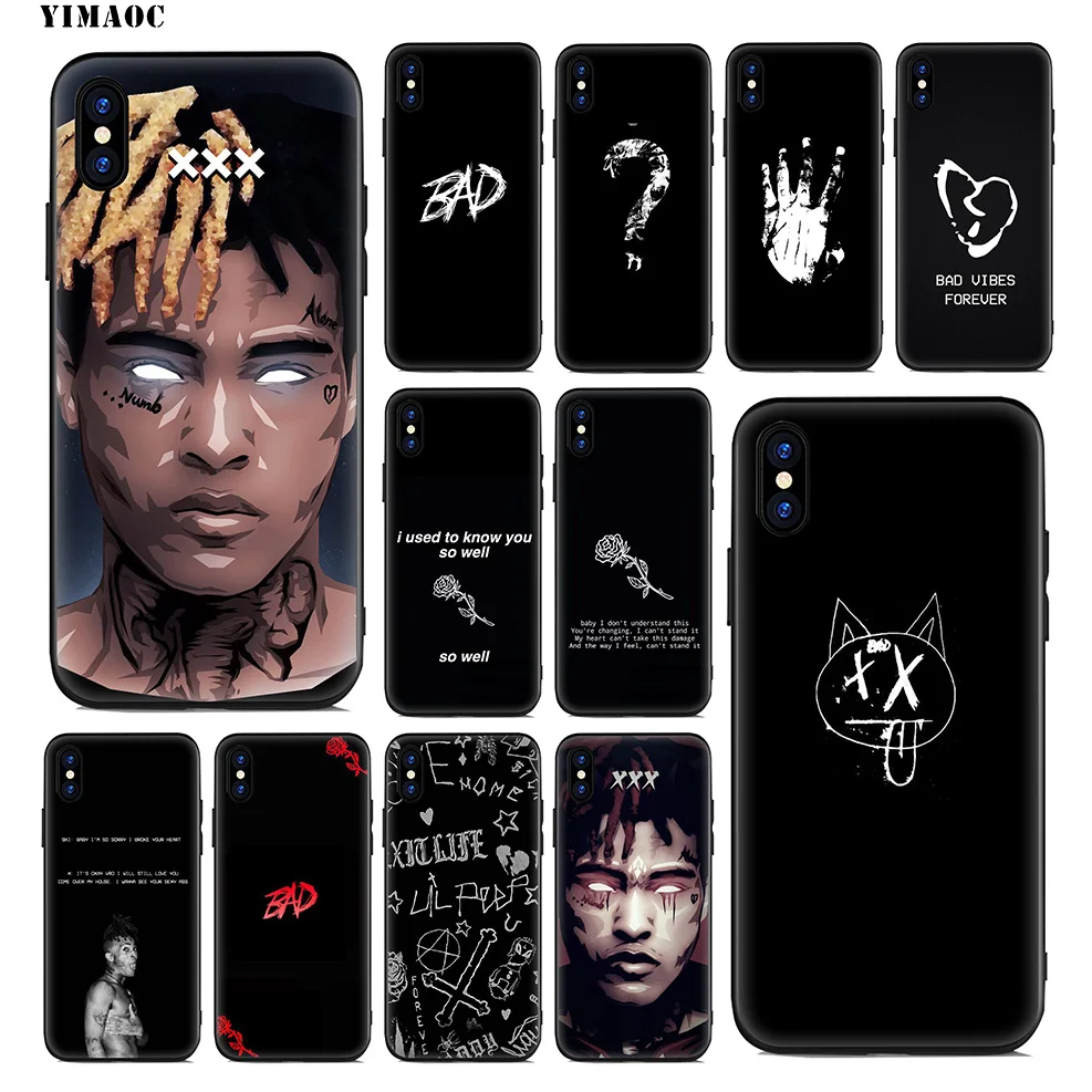 YIMAOC XXXTENTACION Soft Silicone Case for iPhone 11 Pro Xr Xs Max X or 10 8 7 6 6S Plus 5 5S SE |