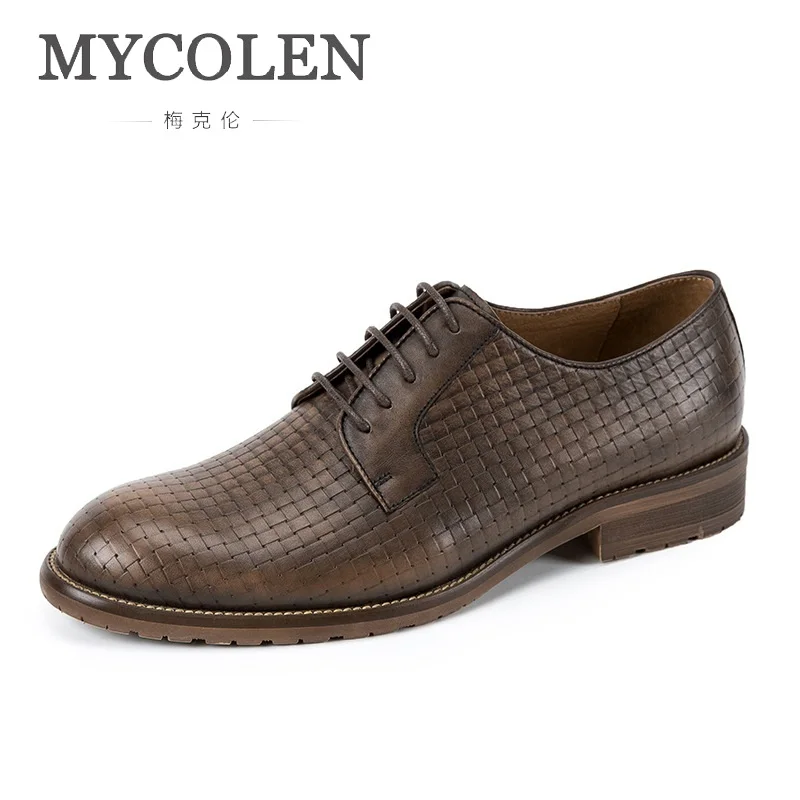 

MYCOLEN Men Dress Shoes New Fashion Adult Round Toe Wedding Fashion Office Social Elegant Business Formal Shoes Men Lace-Up