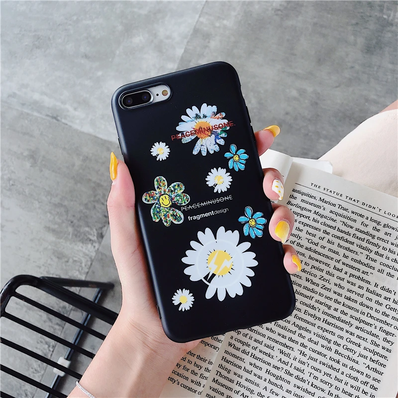 Стильный чехол G dragon peaceminusone x Fragment flower для iPhone 11 pro 8 7 Plus X XS MAX XR ins, корейский мягкий силиконовый чехол - Цвет: 2