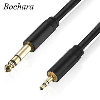 

Bochara Gold Plated 3.5mm Stereo jack to 6.5mm Jack Stereo Audio Cable Male to Male Foil+Braided Shielded 1m 2m 3m 5m 10m