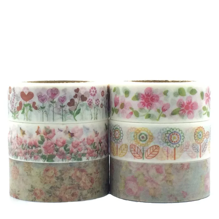 Nice Flower Washi Paper Masking Tapes DIY Floral Tape Scrapbooking