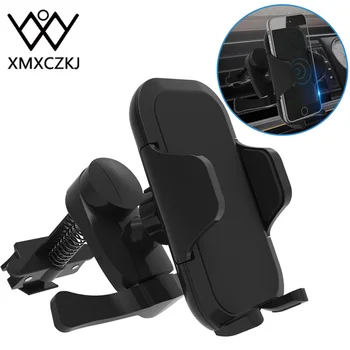 

XMXCZKJ New Car Air Vent Mount Mobile Phone Automatic Lock Holder For iPhone 360 Rotation Smartphone Clip Car Phone Holder Stand