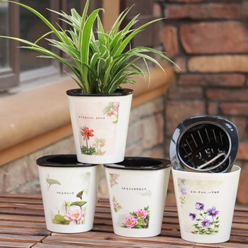 

Automatic sucking lazy flower pots green radish big pots