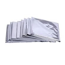 Наружное аварийное спасательное одеяло 130*210 см водонепроницаемая аптечка Серебряная спасательная занавеска фольга термальное военное одеяло