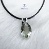 TBJ, colgante simple y elegante con gema de amatista verde natural en plata de ley 925 joyería fina para mujer y mujer como regalo ► Foto 1/5