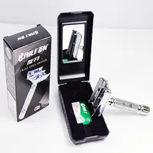 New BD177 Classic Platinum Rotary Double-sided Safety Hand-operated Old Blade Razor Shaver Luxurious Gold silvery Holder for M