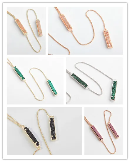 

Free shipping color vug long necklace can be adjusted necklace