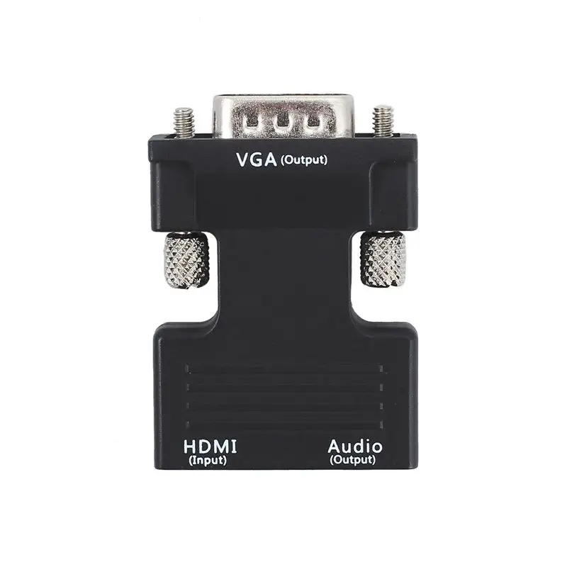 1080P HDMI Female to VGA Male with Audio Output Cable Converter Adapter#8