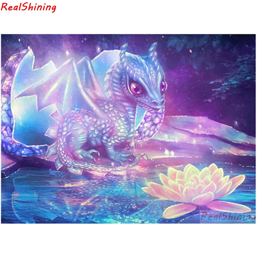 5D Diy Diamond Painting Cross Stitch full Square Embroidery Dragon picture for room Decor H1653 | Дом и сад