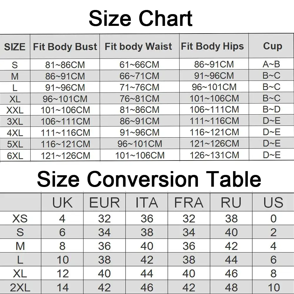 Aliexpress Size Conversion Chart