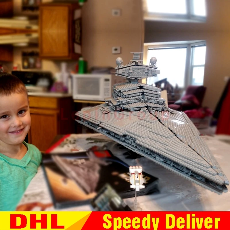 

LEPIN 05027 3250Pcs Star Wars Imperial Star Destroyer Model Building Kit Blocks Bricks legoings Toys Clone 10030