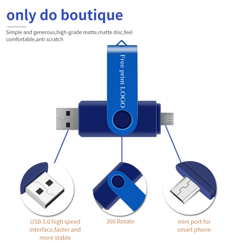 Pendrive 128gb Usb Flash Drive 64gb Flash Disk 8gb 32gb 4gb OTG Pen Drive 16gb Metal For Phone Memoria Usb Free Shipping& Logo