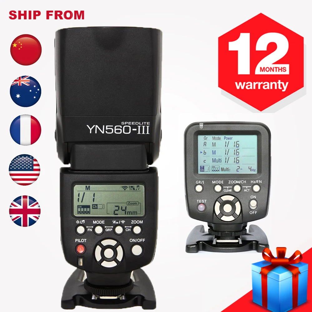 

Yongnuo YN560III YN560 III Wireless Manual Flash Speedlite + YN-560TX LCD Flash Controller & Commander For Nikon D5300 D800