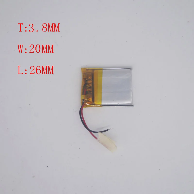 

3.7V polymer lithium battery 382026/402025 driving recorder MP3 smart watch 150 Mah