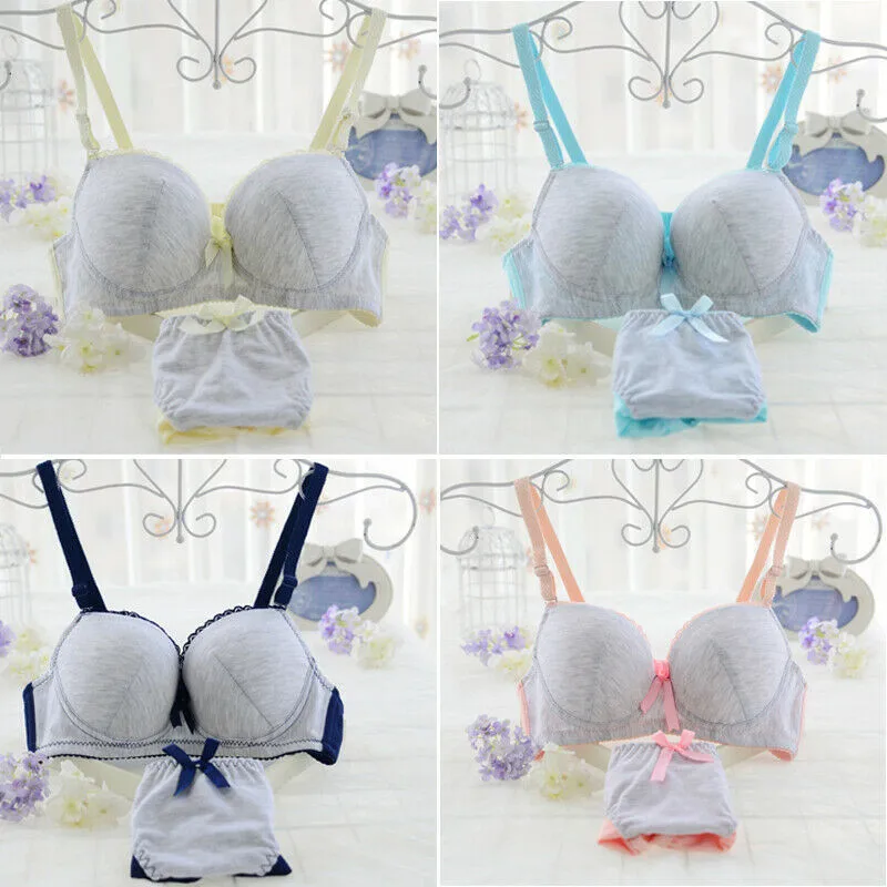 

2PCS Women'sUnderwar Set Bra Set Lace Bow Lingerie Thongs Underwear Sleepwear Nightwear