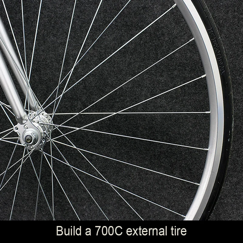 Top 700c Road Bicycle Double Disc Brake Single Speed 7 Speed Men and Women Retro Fashion High end 5