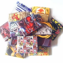 Marvel бумажник с изображением персонажей из мультфильма Звездные войны Супермен Мститель Человек-паук Железный человек кошелек Кредитная Oyster Лицензионная карта два складные кошельки