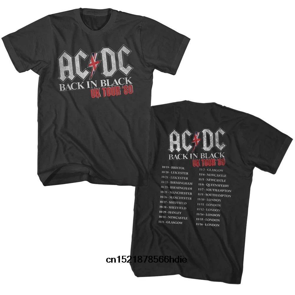 2019 забавная Мужская футболка новинка AC_DC черная UK Tour | одежда