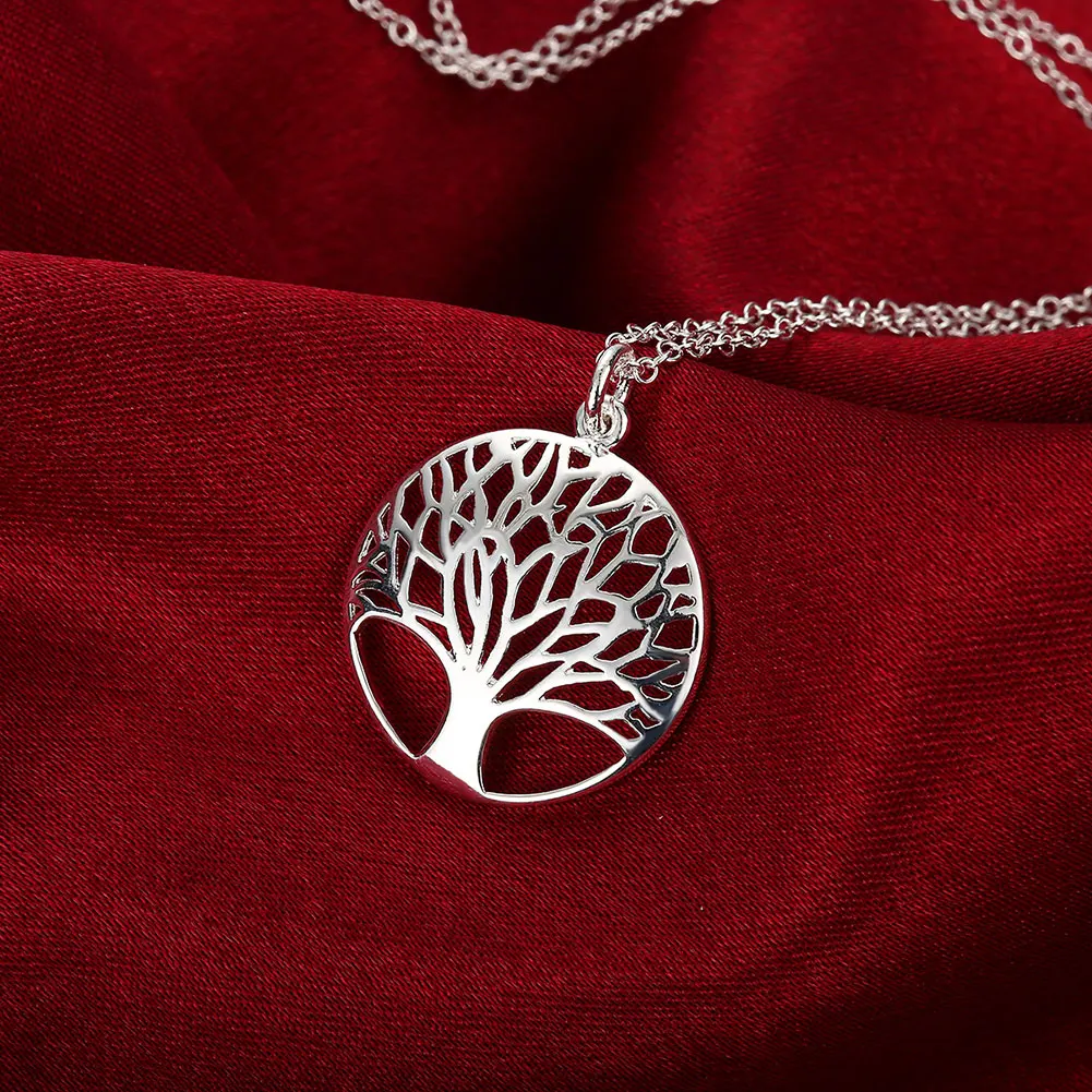 Акция! Ювелирные изделия серебряного цвета ожерелья & Подвески The Tree of Life