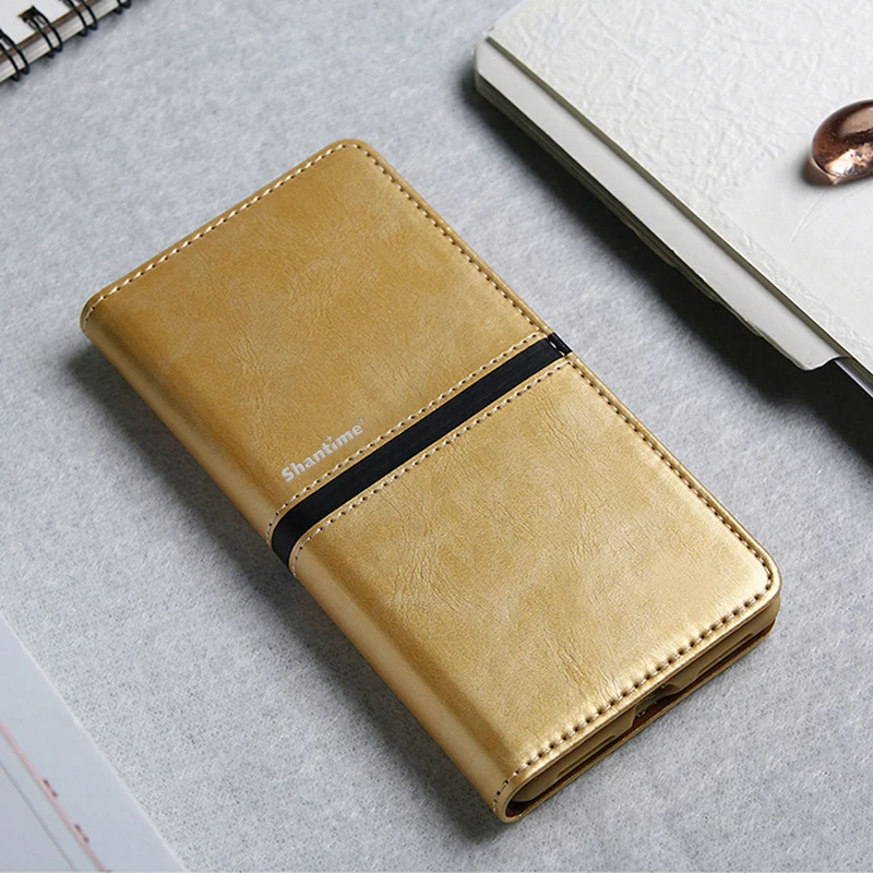 Кожаный чехол-Бумажник для телефона Blackview BV9600 Pro, чехол-книжка для Blackview BV9600, деловой чехол, мягкий силиконовый чехол - Цвет: Gold