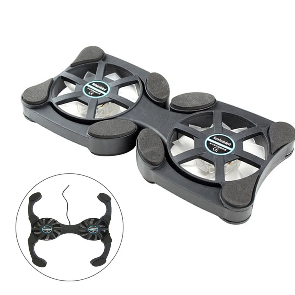 New Foldable USB Cooling Fan Mini Octopus Cooler Pad Quiet Stand Double