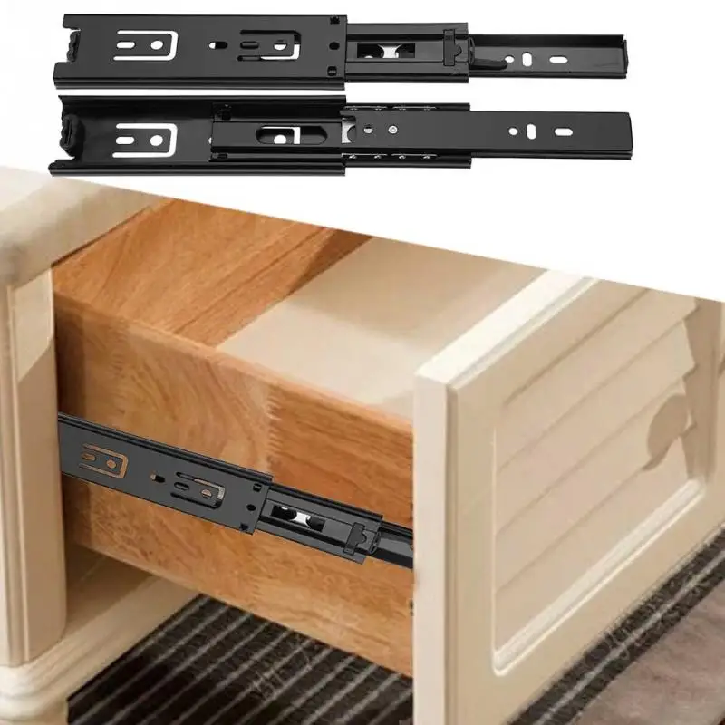 

Mini Short Drawer Slides Full Extension Guide Rail Drawer Cupboard Furniture Drawer Slide Ball Guide keyboard tray For Home