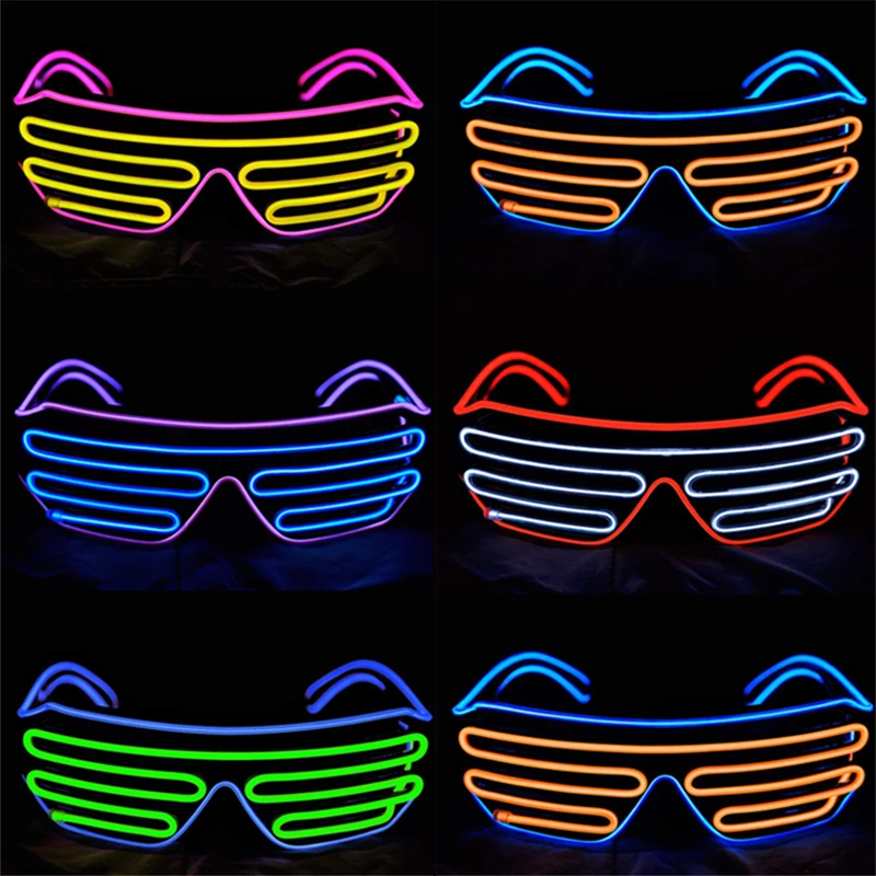 

Blinds ModesTwo Color Flash EL Glasses Luminous Lighting Colorful Classic Carnival Dance Bar Party Glowing Glasses