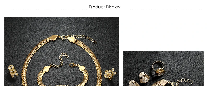 BTSETS Bridal Dubai Jewelry Sets For Women Gold Color African Beads Jewelry Set Wedding Imitation Crystal Choker Necklace Set (1)