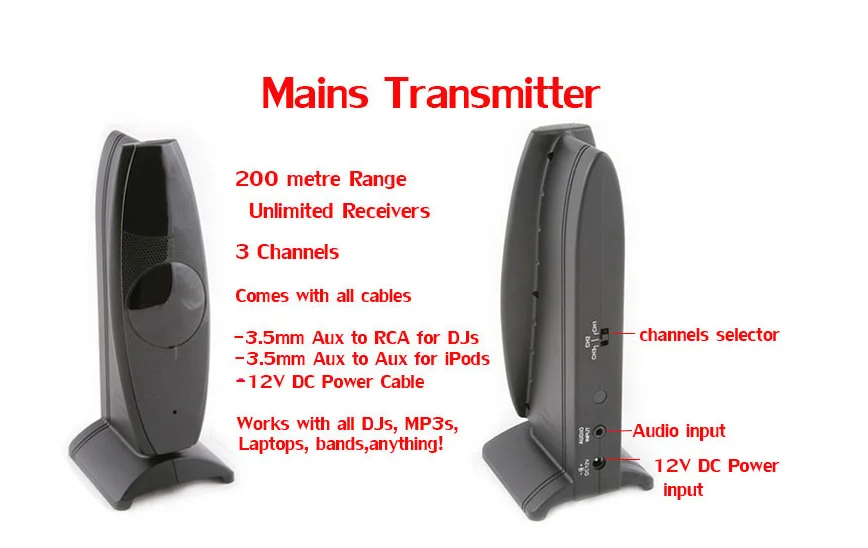 piscando Fones De Ouvido com 1 transmissor-RF