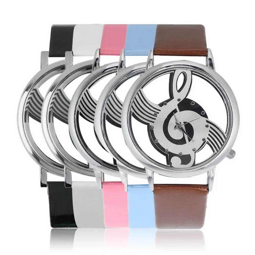 

Piano Muzieknotatie Retro Toevallige Quartz Horloge Vrouwelijke PU Lederen Vrouwen Horloges Groothandel Relogio Feminino