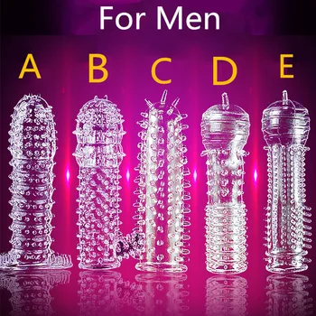 5 modèles retarder la gaine de pénis en cristal Extension texturée pénis réutilisable pour Couple anneau produits de sexe jouets sexuels pour adultes pour hommes
