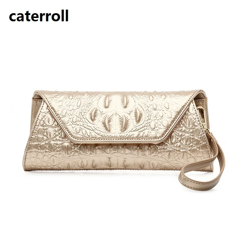 

alligator pattern women cluth bag leather chain bags for women 2018 genuine leather evening party hand bags
