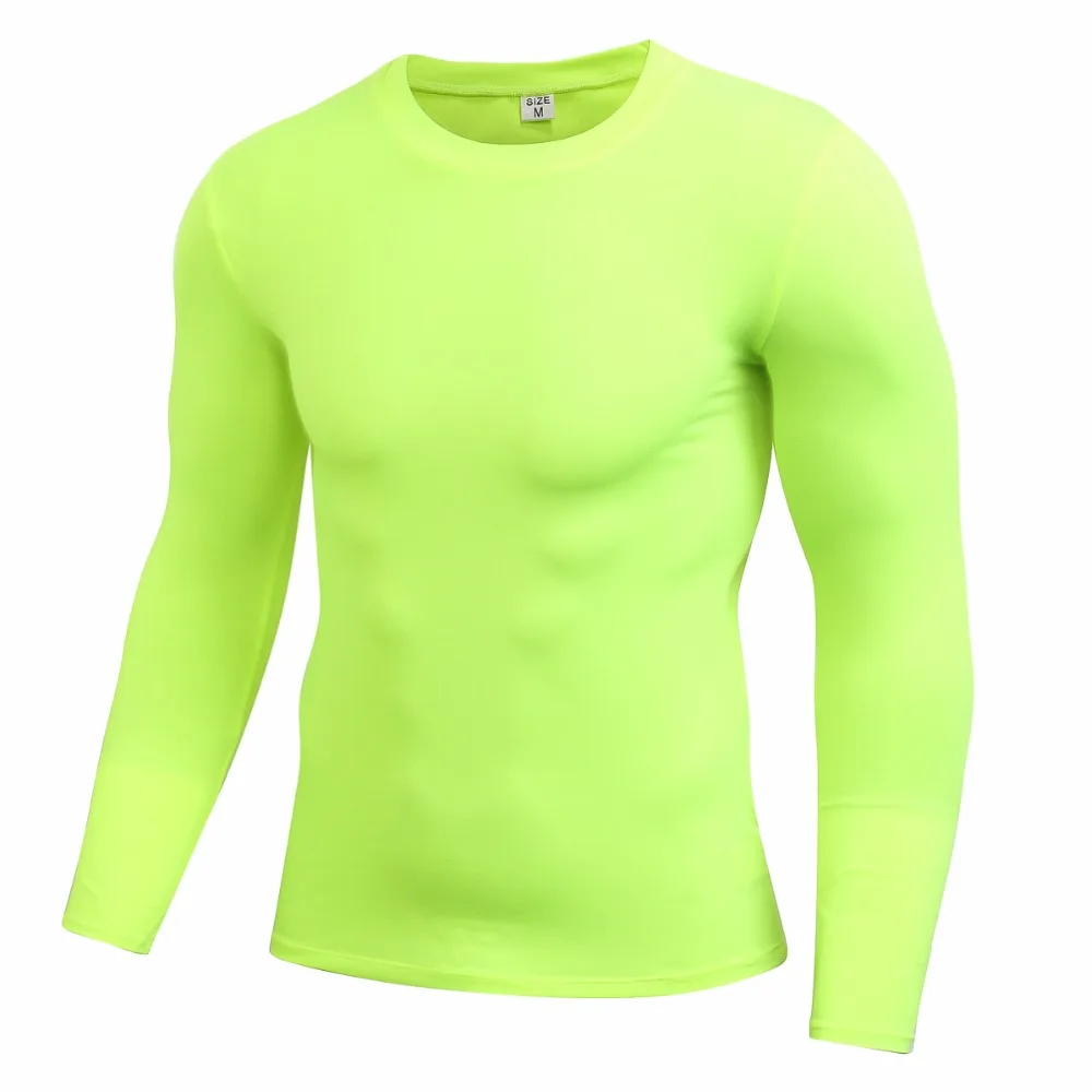 Men Quick Drying Long Sleeve T-Shirt Compression Under Base Layer Top Tight