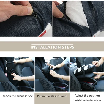 

NWIEV Car Styling Armrest Cushion Covers For Skoda Octavia A5 A7 2 Rapid Fabia Yeti Superb Volvo V70 XC60 XC90 Accessories