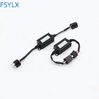 

FSYLX H11 H4 H7 LED 9006 9005 Headlight Canbus Wiring Kit Computer Warning Error Free Anti Flicker EMC Resistor Canceler Decoder