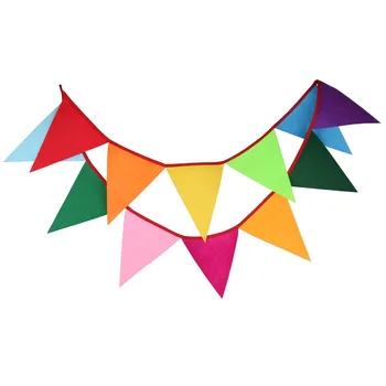 

2.8M 12flags Felt Bunting Handmade Personality Wedding Birthday Party Decoration Photo Prop Customize Banner