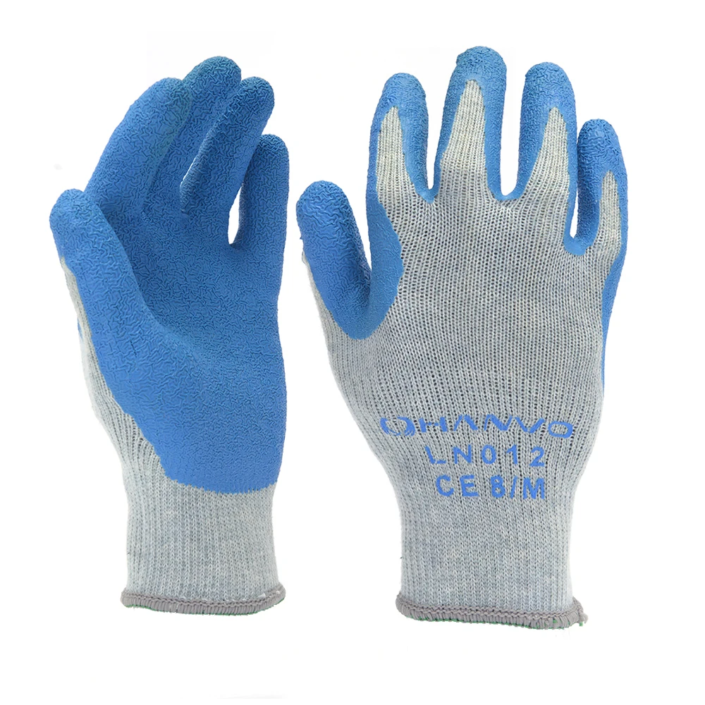 

Protective Safety Work Gloves 10G Polycotton Liner With Smart Grip Latex Coated Garden Repairing Builder Gloves
