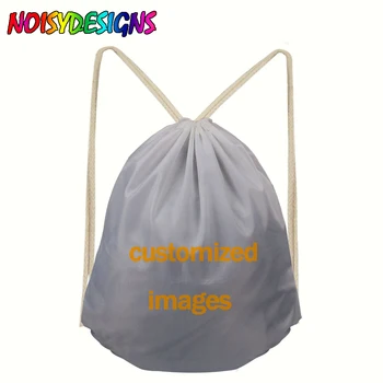 

Customized any pictue Drawstring Bags Girls Custom Storage Printed Backpacks Rucksack Bags Softback Women's Mochila Bolsa rugzak