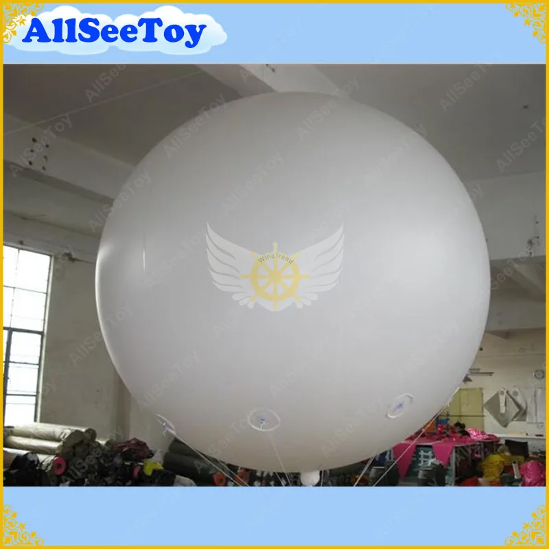Гигантский надувной шар, 2 м большой рекламный Гелиевый шар, ПВХ материал огромный небесный шар - Цвет: Белый