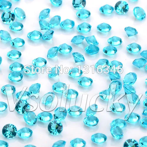 Diamond Confetti Light Blue 10000 pcs/bag 4.5mm 1/3Carat Crystal Wedding Table Scatter Decoration bridal shower wedding Party | Дом и сад