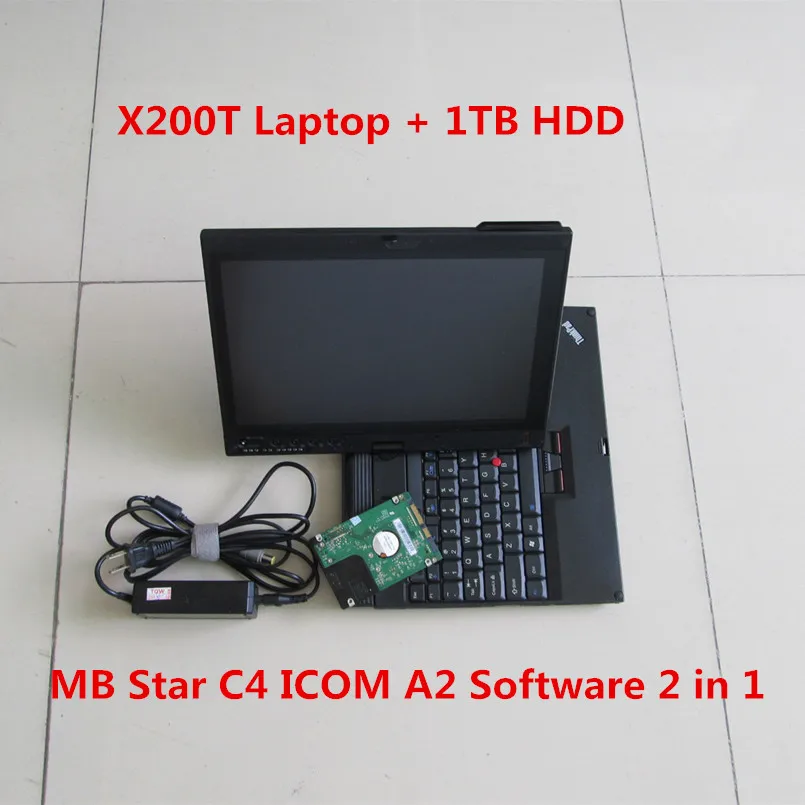  1TB HDD MB Star C4 ICOM A2 Software 2 en 1 instalado bien X200T pantalla táctil portátil listo uso 